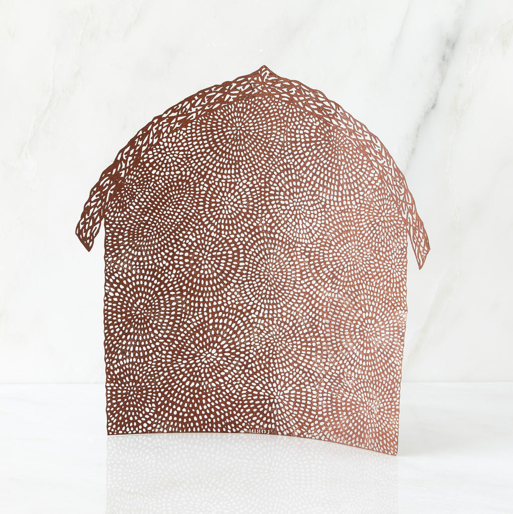 Standing see through brown barn figurine standing up facing forward